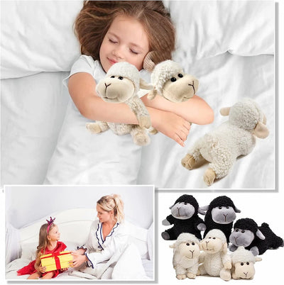 Lamb Stuffed Animal Sheep Plush Toy 3 Pcs Cute and Super Soft Nursery Home Decor Bedroom Small Gift for Kids Boys and Girls Companions Black
