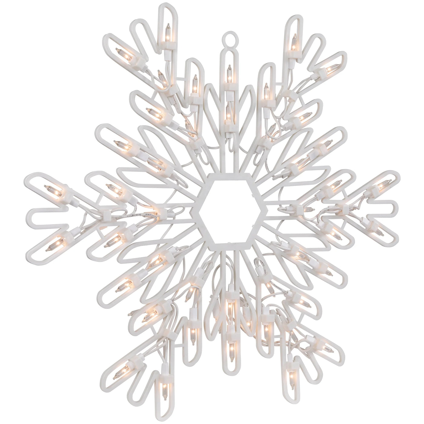 Lighted Snowflake Christmas Window Silhouette Decoration - 15.25"