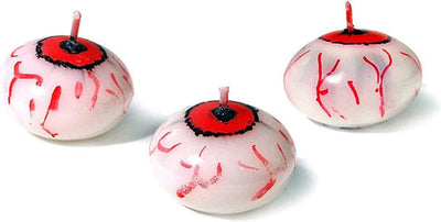 Halloween Eyeball Floating Candles, Scary Eye Ball Tealights Candles Realistic Eyeball Floats on Water Table Candles Decor for Centerpieces, Halloween Dinner Party Decoration (5PCS)