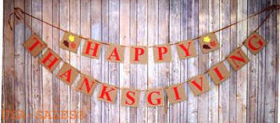 Happy Thanksgiving Banner, Thanksgiving Party Decorations,Su