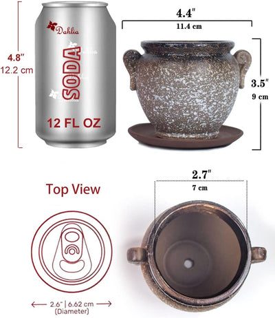 Vintage Speckle Ceramic Succulent Planter/Plant Pot/Flower Pot/Bonsai Pot, B