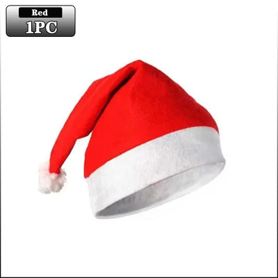 Classic Non Woven Santa Hats for Adults Children Pets Christmas Party Hats Holiday Costume Accessories Christmas Decorations