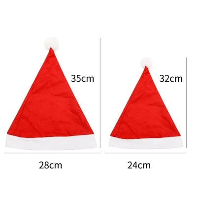 Classic Non Woven Santa Hats for Adults Children Pets Christmas Party Hats Holiday Costume Accessories Christmas Decorations