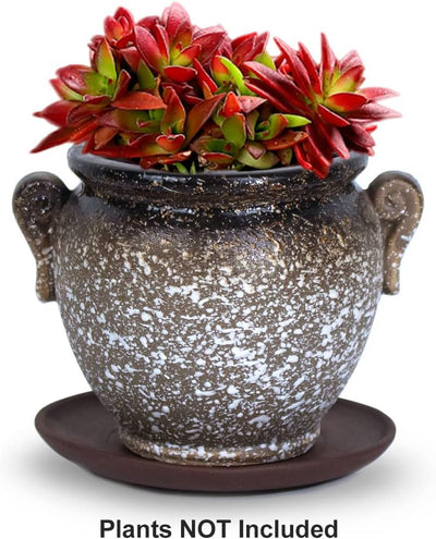 Vintage Speckle Ceramic Succulent Planter/Plant Pot/Flower Pot/Bonsai Pot, B