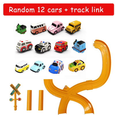 Combination Adventure Track Car Toy Link Parking Building Toys Automobile Electric Rail Adventure Car Child Christmas Toy Gift