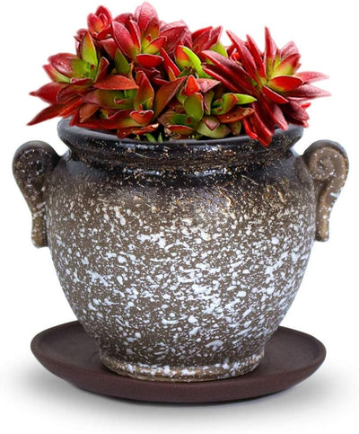 Vintage Speckle Ceramic Succulent Planter/Plant Pot/Flower Pot/Bonsai Pot, B