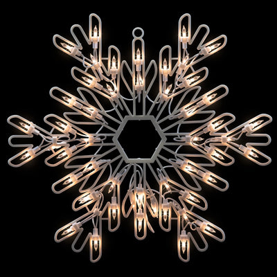 Lighted Snowflake Christmas Window Silhouette Decoration - 15.25"