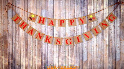 Happy Thanksgiving Banner, Thanksgiving Party Decorations,Su