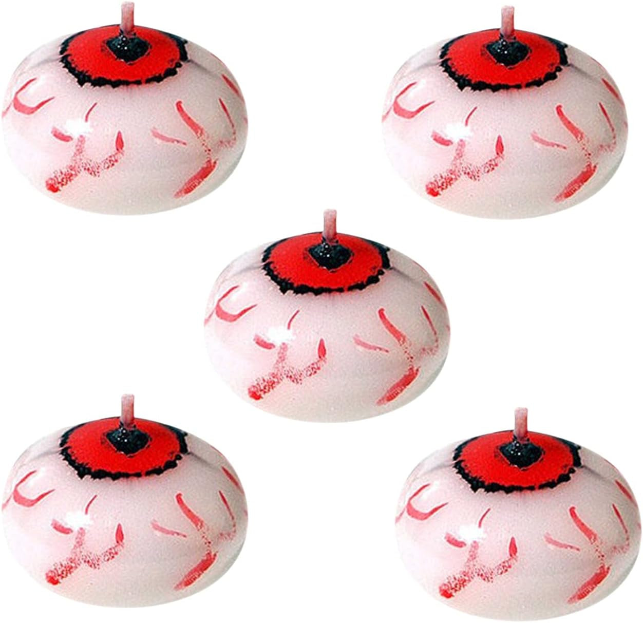 Halloween Eyeball Floating Candles, Scary Eye Ball Tealights Candles Realistic Eyeball Floats on Water Table Candles Decor for Centerpieces, Halloween Dinner Party Decoration (5PCS)