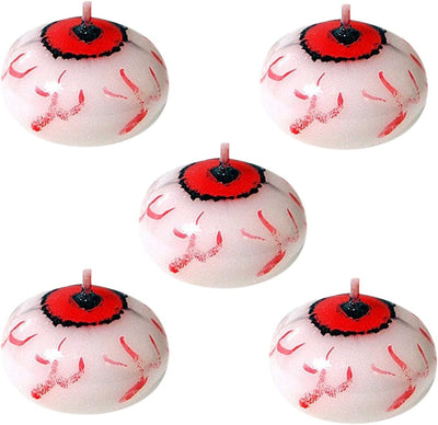Halloween Eyeball Floating Candles, Scary Eye Ball Tealights Candles Realistic Eyeball Floats on Water Table Candles Decor for Centerpieces, Halloween Dinner Party Decoration (5PCS)