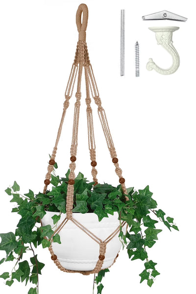 Hanging Planter for 12 Inch Pot (Extra Long 43Inch + Large) | Macrame Plant Hanger, Hanging Plant , Jute