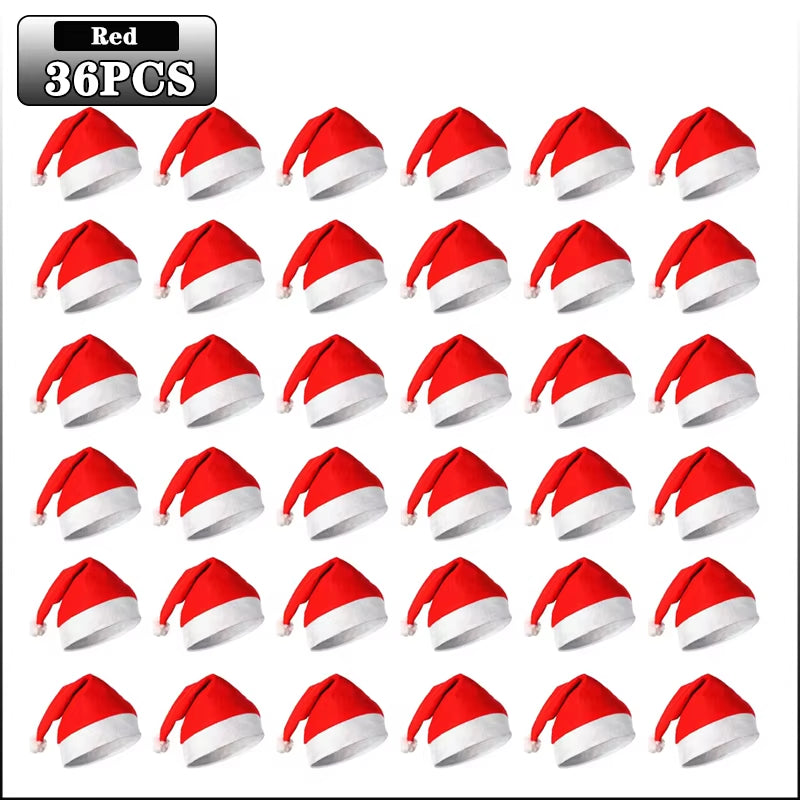 Classic Non Woven Santa Hats for Adults Children Pets Christmas Party Hats Holiday Costume Accessories Christmas Decorations