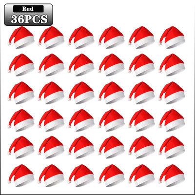 Classic Non Woven Santa Hats for Adults Children Pets Christmas Party Hats Holiday Costume Accessories Christmas Decorations
