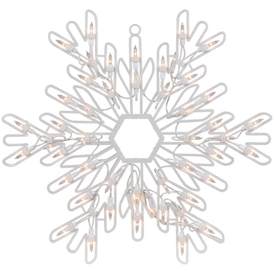 Lighted Snowflake Christmas Window Silhouette Decoration - 15.25"