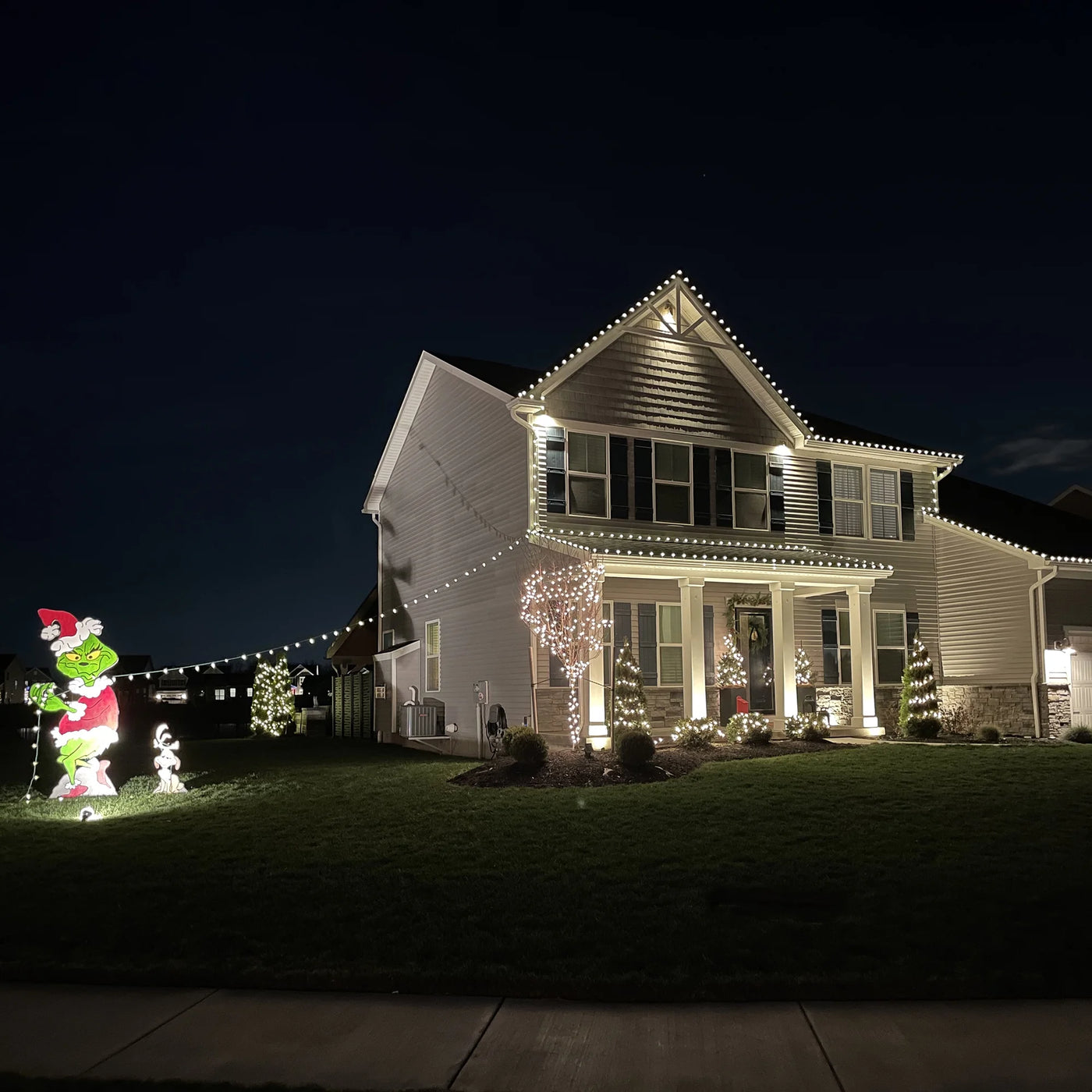 Set of 100 White Faceted LED C9 Christmas Lights